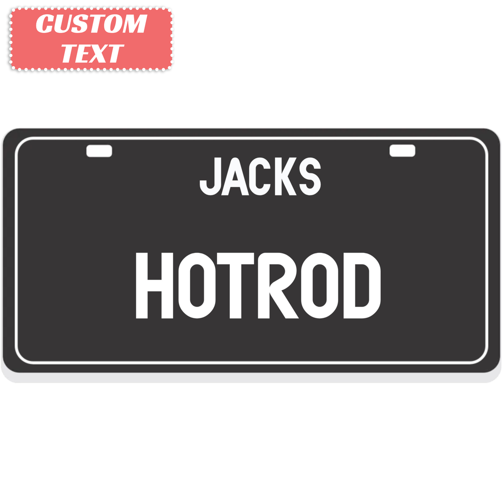 Text Novelty Number Plate from Label Realm