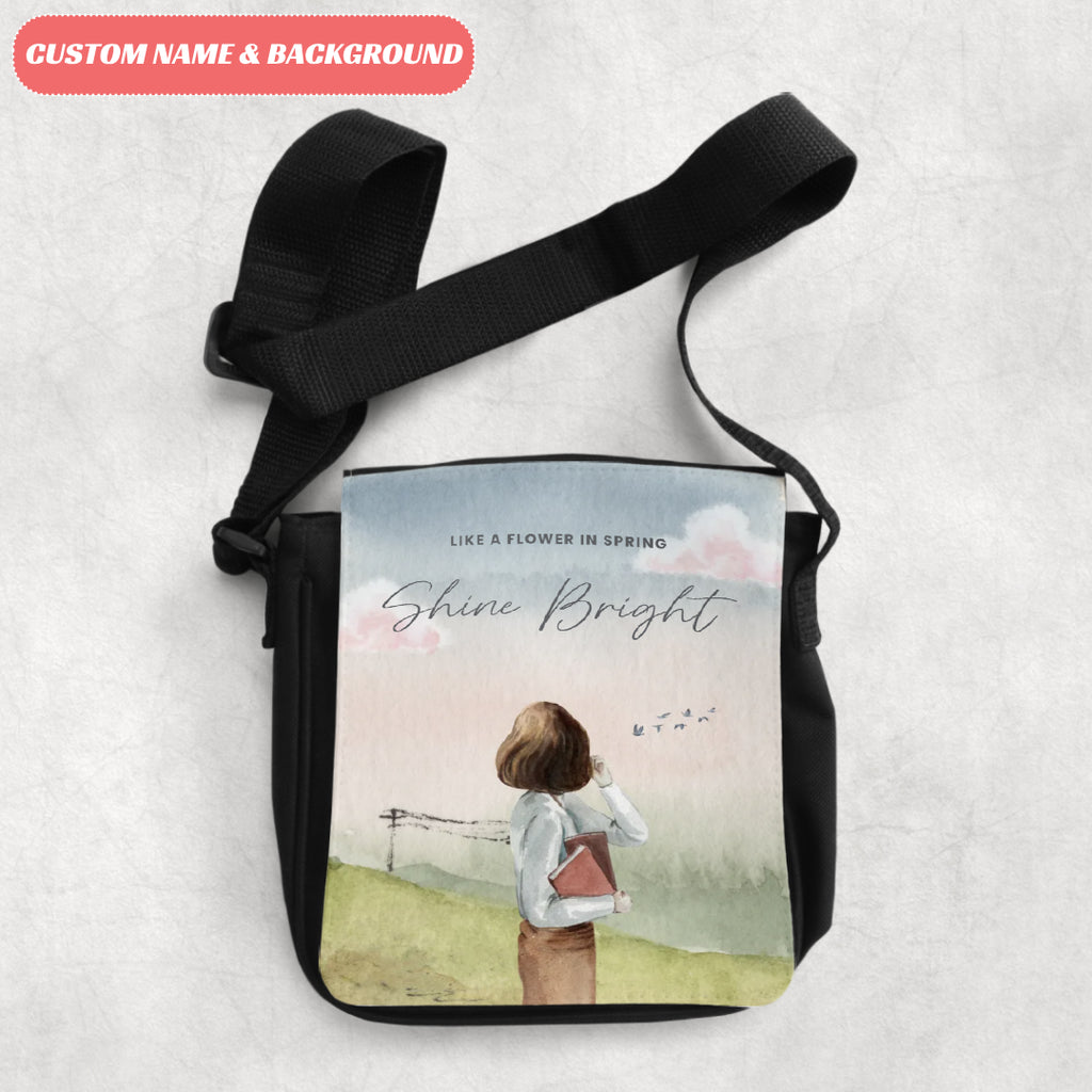 Custom watercolor girl bag