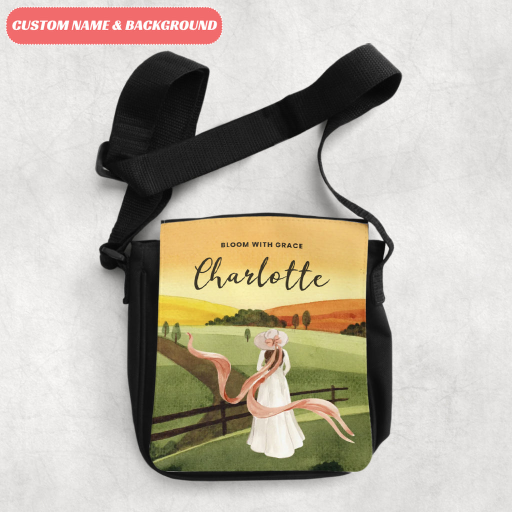 Custom watercolor girl bag