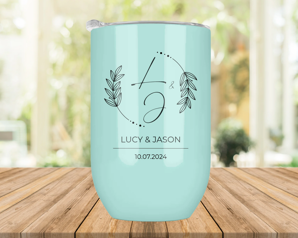 Label Realm Gifts For Couples - Love Forever Personalised Wine Tumbler