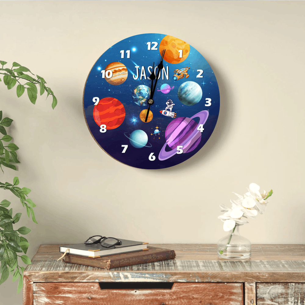 Personalized Space Wall Clock