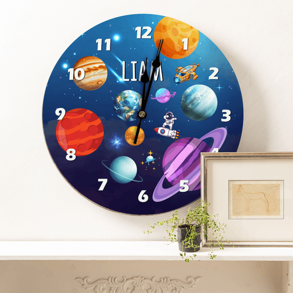 Personalized Space Wall Clock