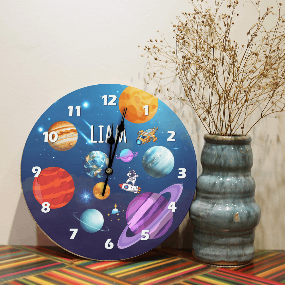 Personalized Space Wall Clock