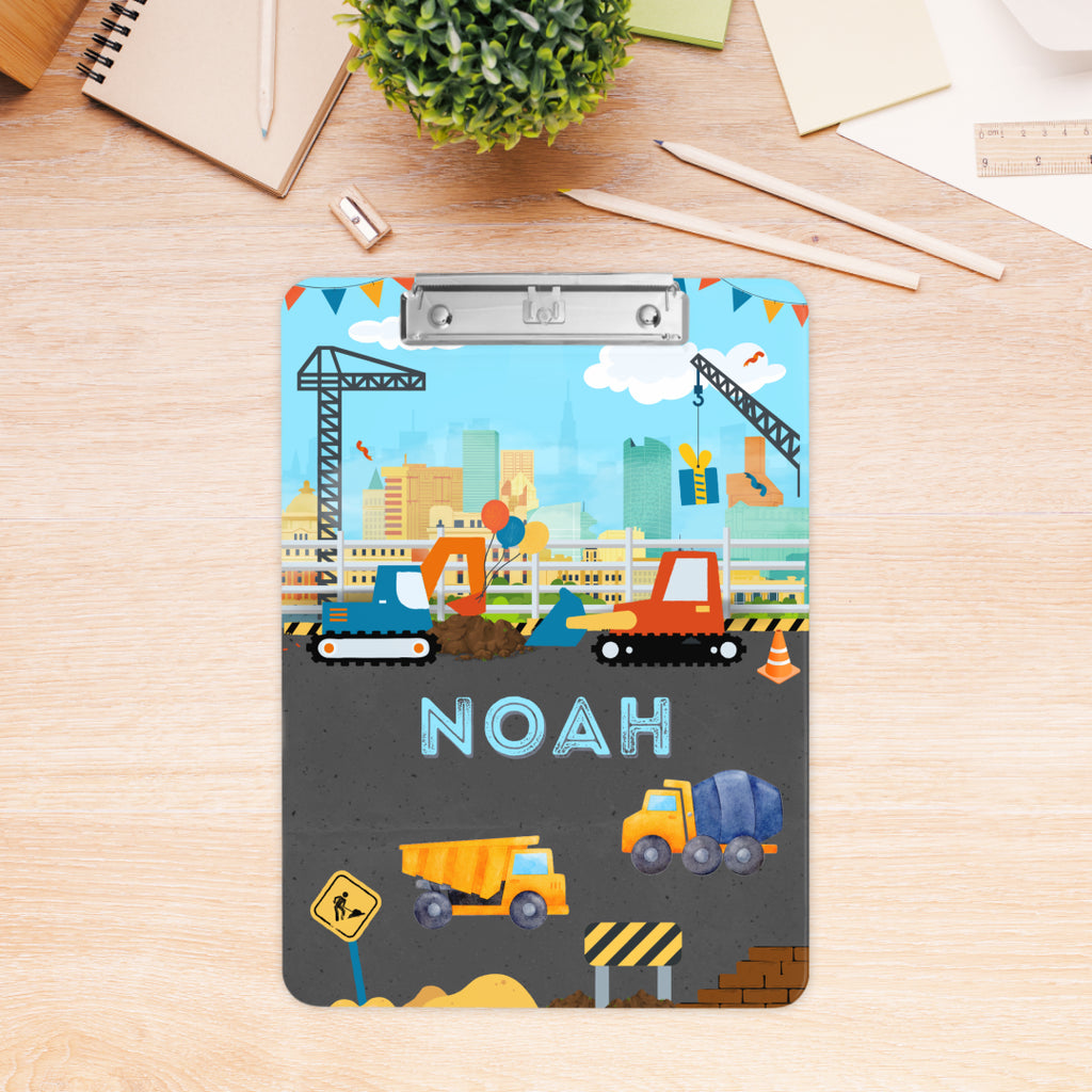 Excavator themed clipboard