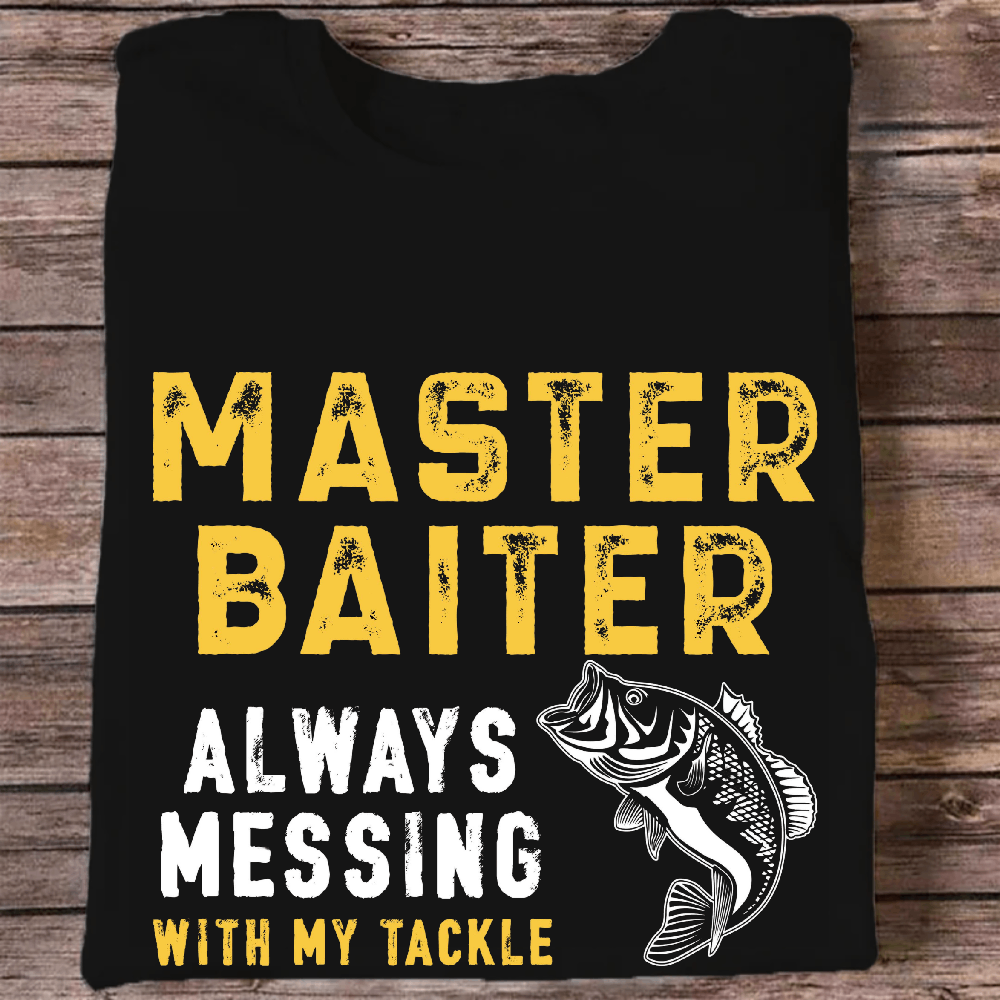 Label Realm Funny Fishing Men's T-Shirt: "Master Baiter