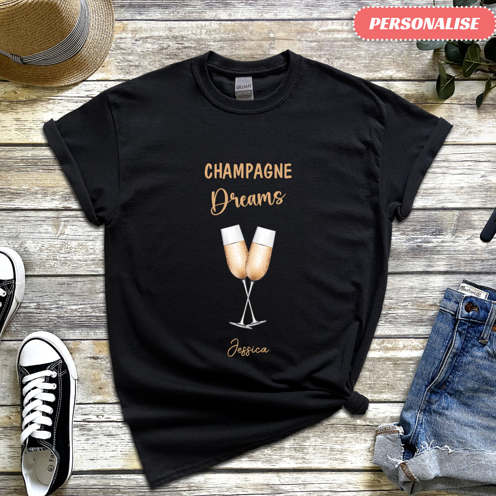 Label Realm Personalized Champagne Women's T-Shirt